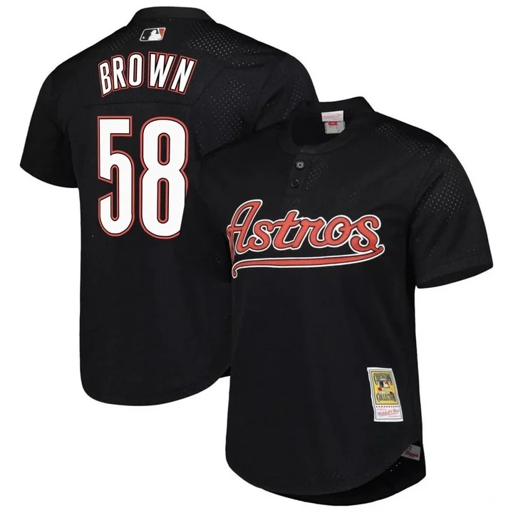 Hunter Brown #58 Houston Astros Black Jersey