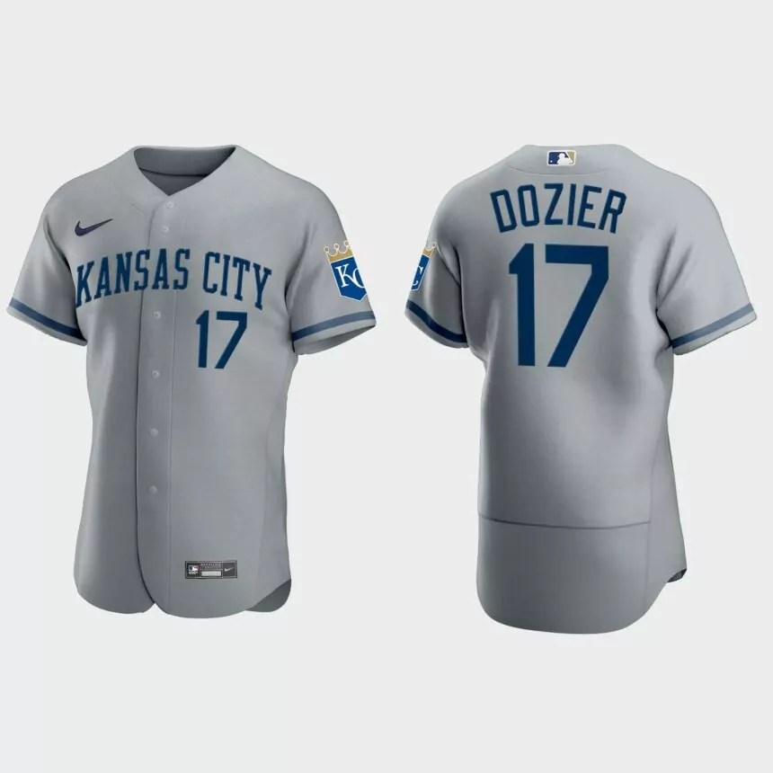 Hunter Dozier Kansas City Royals 2022 Authentic Jersey – Gray