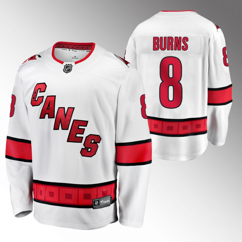 Hurricanes #8 Brent Burns White Away Jersey