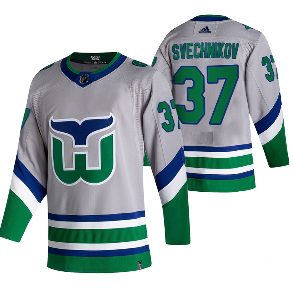 Hurricanes 2021 Reverse Retro #37 Andrei Svechnikov Green Jersey Special Edition Authentic