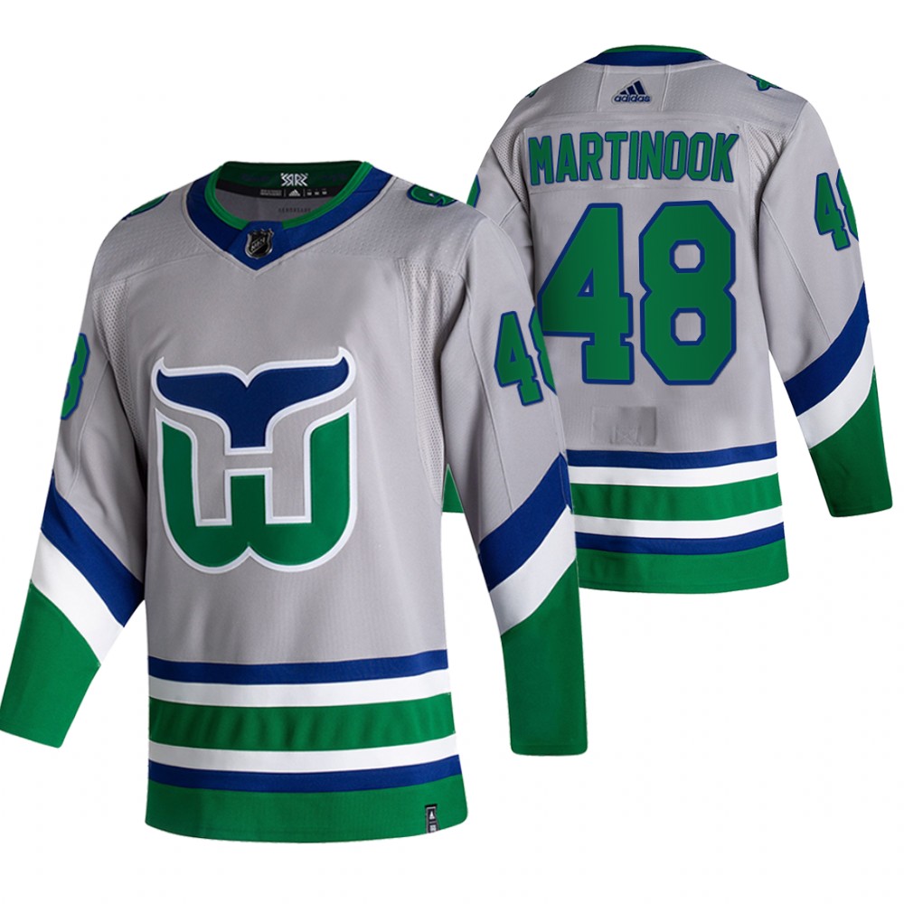 Hurricanes 2021 Reverse Retro #48 Jordan Martinook Green Jersey Special Edition Authentic