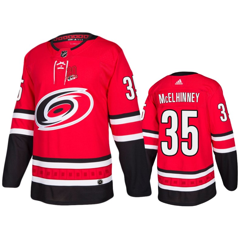 Hurricanes Curtis McElhinney Red Home Jersey