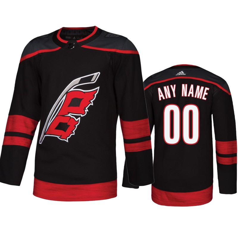 Hurricanes Custom Black Authentic Alternate Jersey