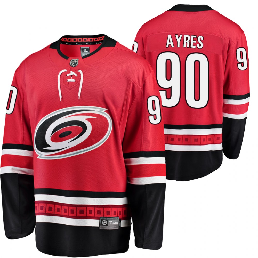 Hurricanes David Ayres 90 Jersey Honor Legend Red Home Men