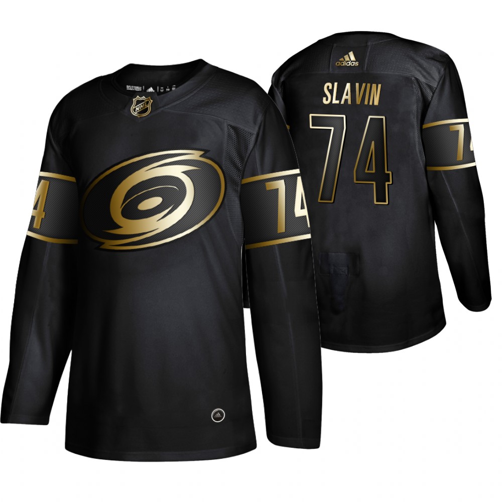 Hurricanes Jaccob Slavin Black Authentic 2019 NHL Golden Edition Jersey