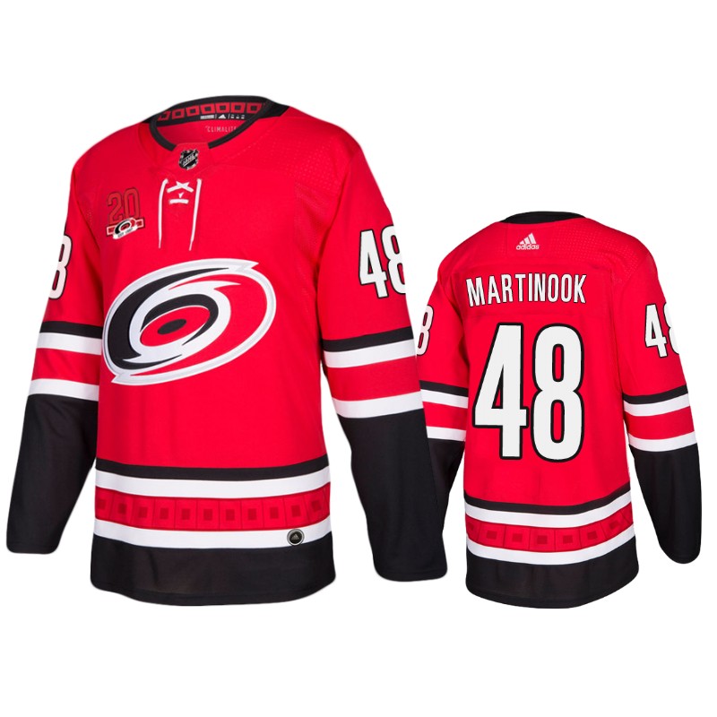 Hurricanes Jordan Martinook Red Home Jersey