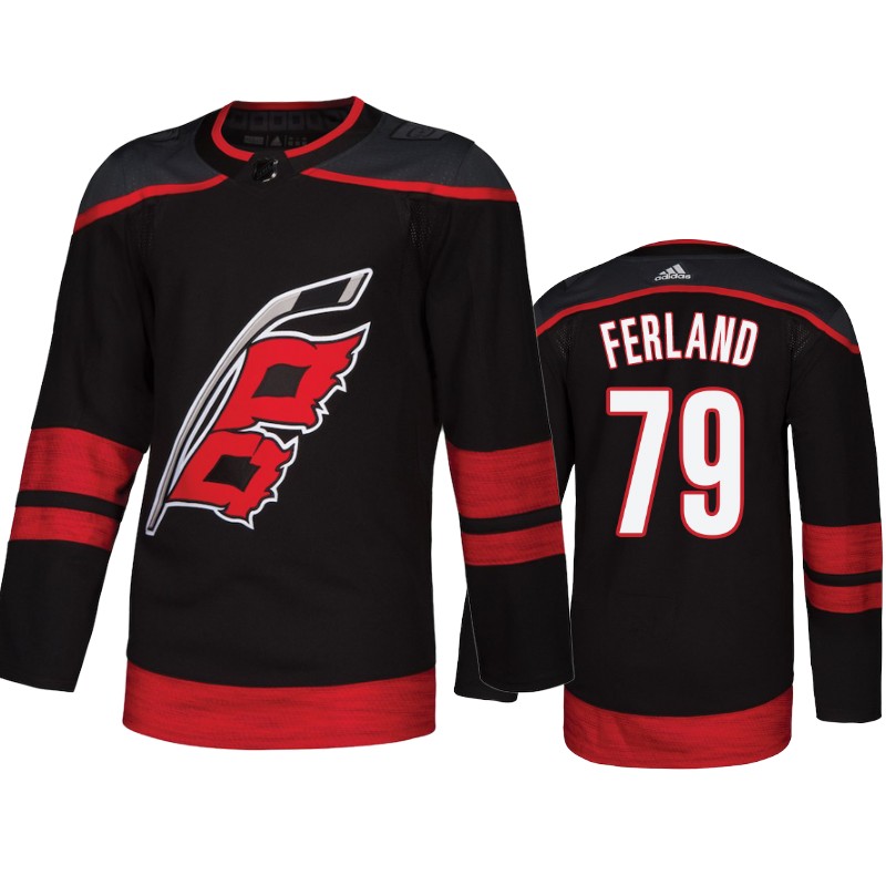 Hurricanes Micheal Ferland Black Authentic Alternate Jersey
