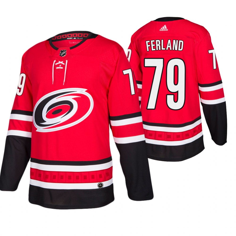 Hurricanes Micheal Ferland Red Authentic Home Jersey