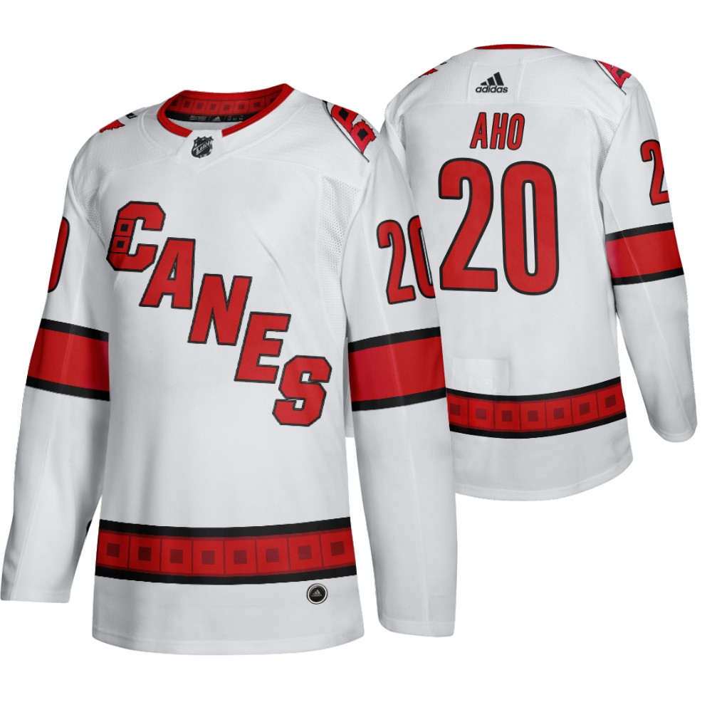 Hurricanes Sebastian Aho Road White Away Authentic Player Jersey