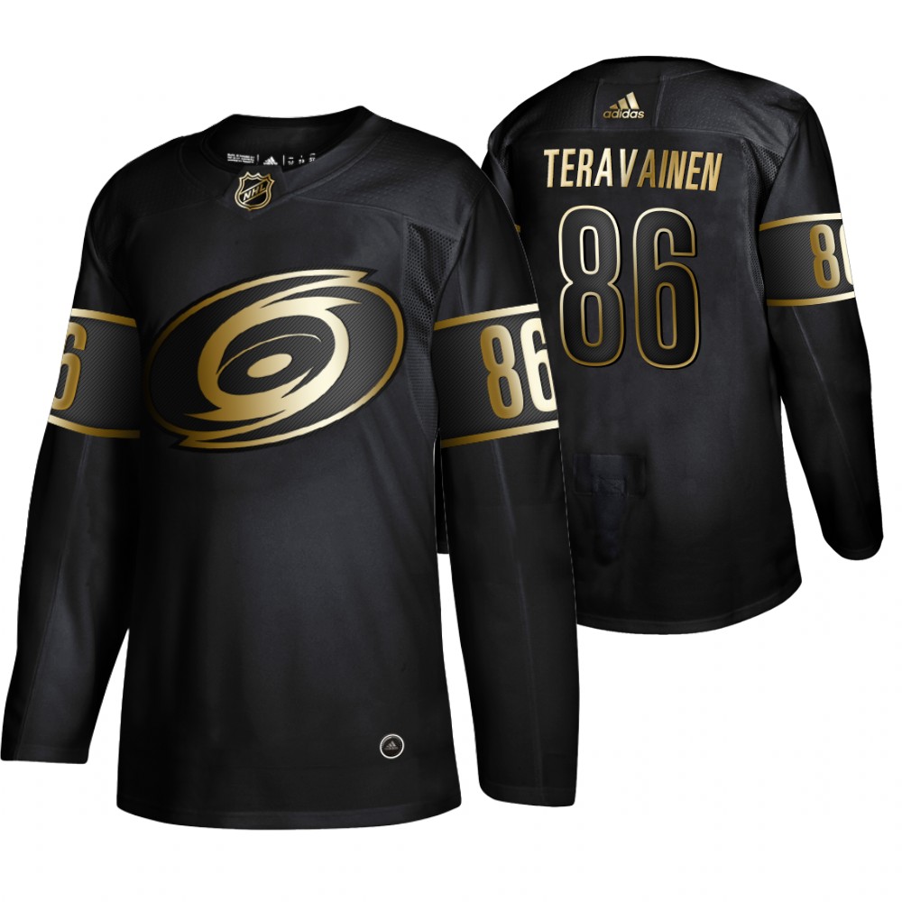 Hurricanes Teuvo Teravainen Black Authentic 2019 NHL Golden Edition Jersey