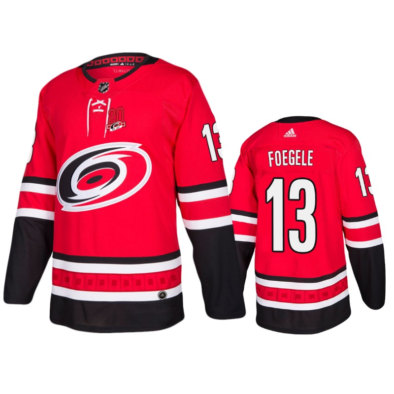 Hurricanes Warren Foegele Red Home Jersey