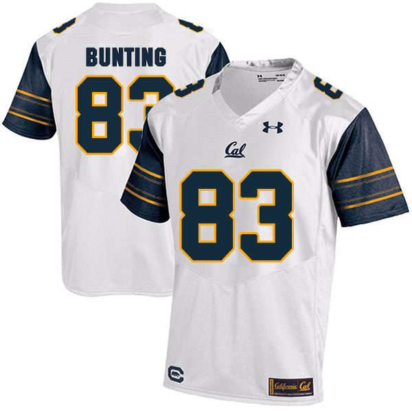 Ian Bunting California Golden Bears Men's Jersey - #83 NCAA White Stitched Authentic