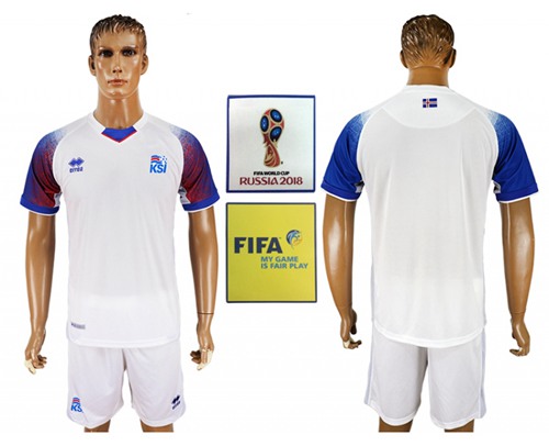Iceland Blank Away Soccer Country Jersey