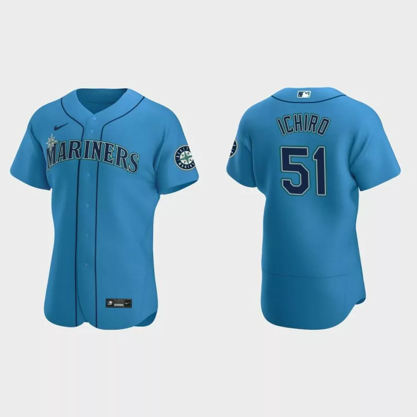 Ichiro Suzuki #51 Seattle Mariners Royal Authentic 2020 Alternate Jersey