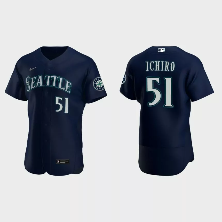 Ichiro Suzuki Seattle Mariners Authentic Jersey – Navy