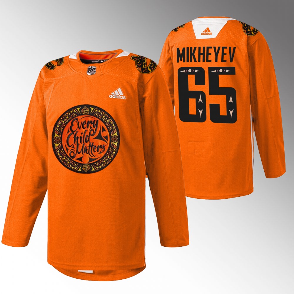 Ilya Mikheyev Vancouver Canucks National Day for Truth and Reconciliation Orange 2022 Jersey Warmup