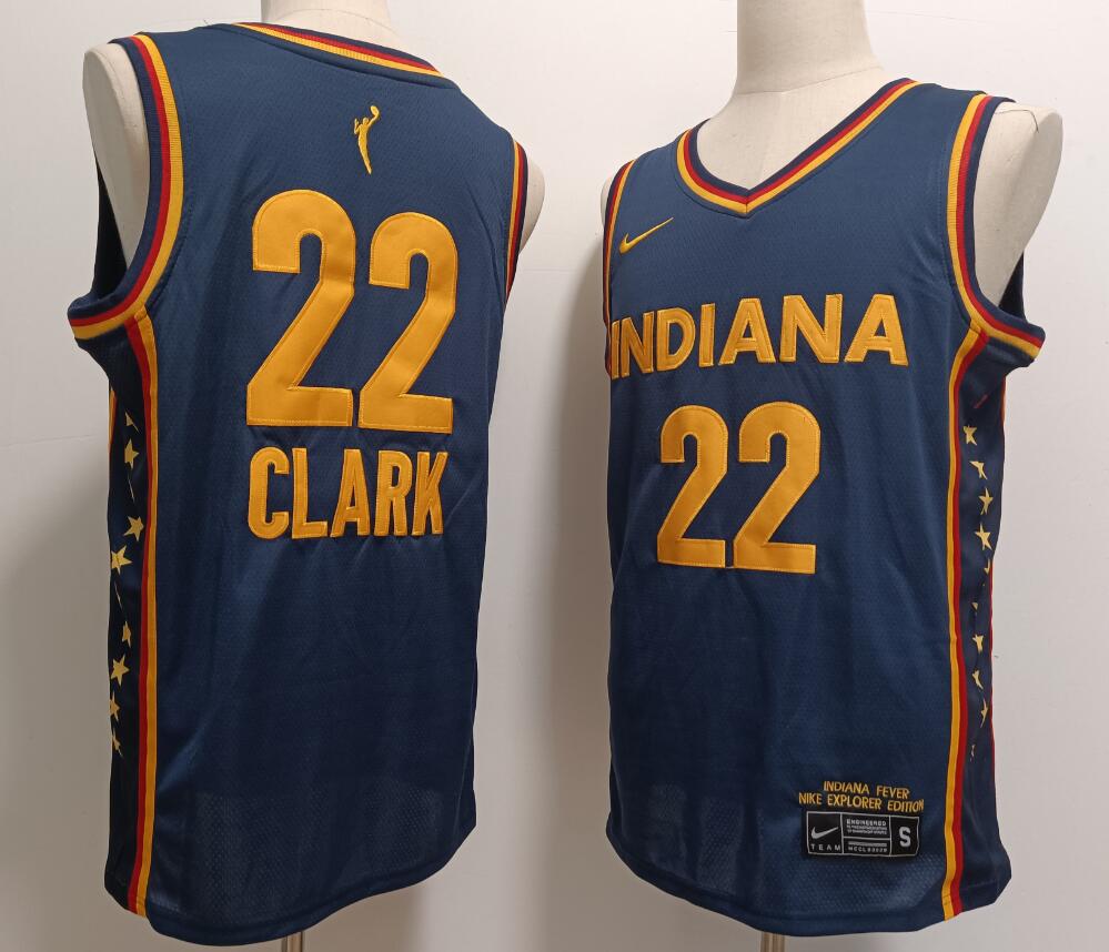 Indiana Fever #22 Caitlin Clark WNBA Game Jersey Navy