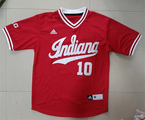 Indiana Hoosiers #10 Kyle Schwarber Crimson Pullover College Baseball Jersey 
