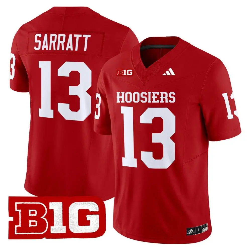 Indiana Hoosiers #13 Elijah Sarratt Crimson Hoosiers College Football Jersey 