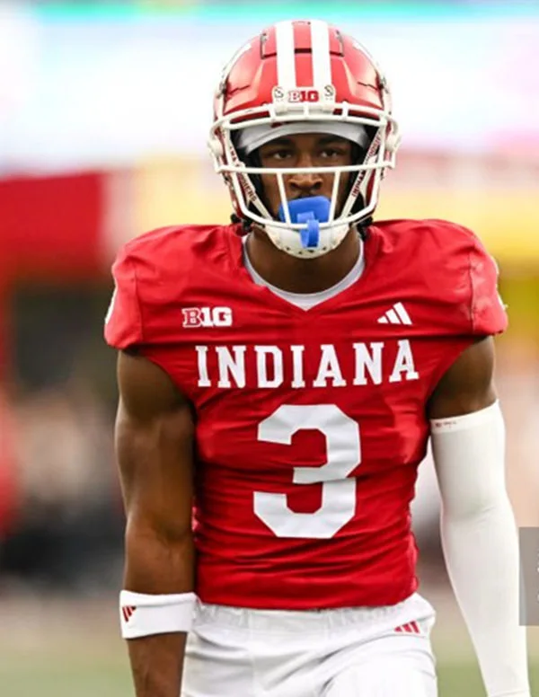 Indiana Hoosiers #3 Omar Cooper Jr. Crimson Indiana Football Game Jersey 