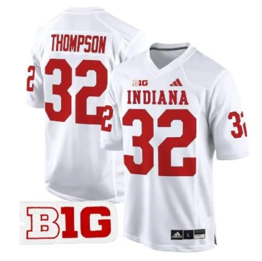 Indiana Hoosiers #32 Anthony Thompson White Indiana Football Game Jersey 