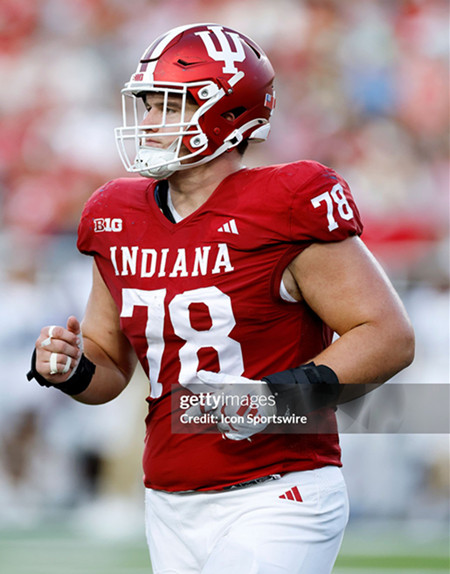 Indiana Hoosiers #78 Pat Coogan Crimson Indiana College Football Jersey 