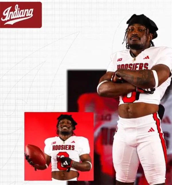 Indiana Hoosiers #8 Kaelon Black White Hoosiers College Football Jersey 