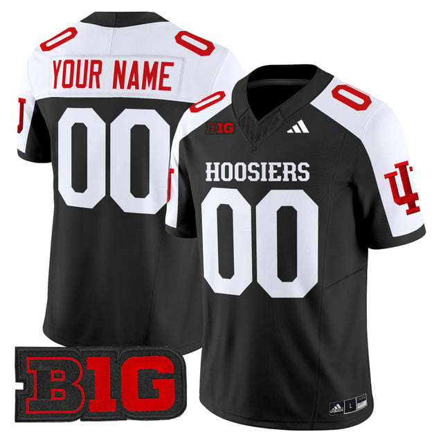 Indiana Hoosiers 2025 Vapor Limited Custom Jersey black white