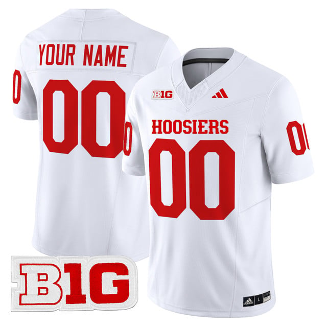 Indiana Hoosiers 2025 Vapor Limited Custom Jersey white