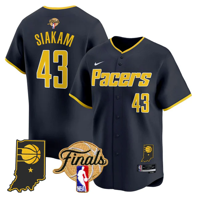 Indiana Pacers 2025 Finals Vapor Baseball Jersey ICON #43 PASCAL SIAKAM.webp