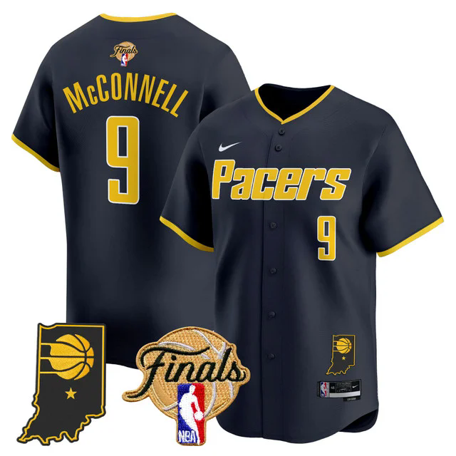 Indiana Pacers 2025 Finals Vapor Baseball Jersey ICON #9 T.Y. MCCONNELL.webp