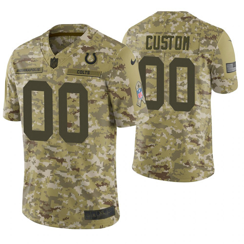 Indianapolis Colts Custom Camo 2018 Salute to Service Limited Jersey