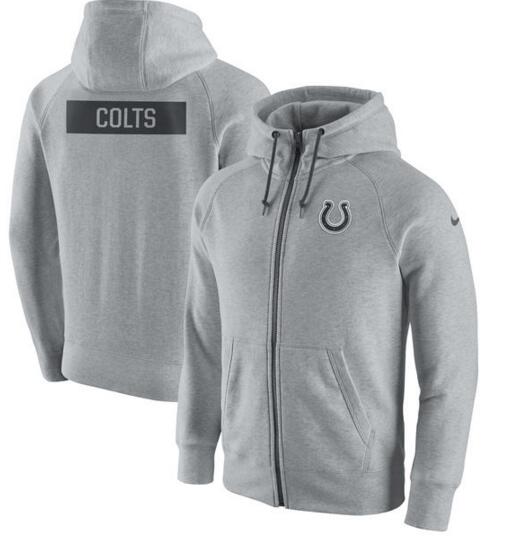 Indianapolis Colts Nike Gridiron Gray 2.0 Full Zip Hoodie Ash