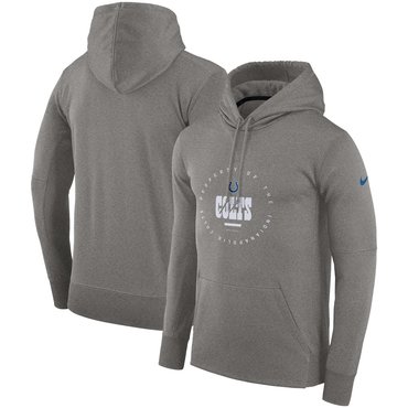 Indianapolis Colts Nike Sideline Property Of Wordmark Logo Performance Pullover Hoodie Charcoal