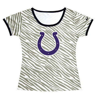 Indianapolis Colts Sideline Legend Authentic Logo women Zebra stripes T-shirt