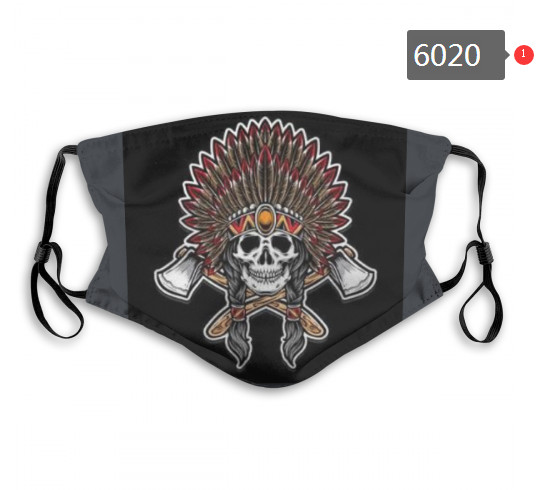 Indians Skull Mask with PM2.5 Filter Double Protection  (1)