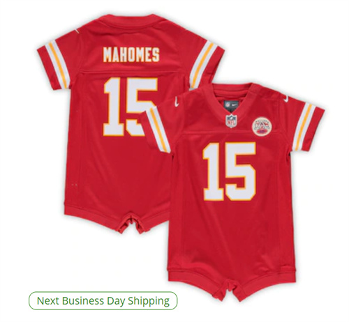 Infant Kansas City Chiefs Patrick Mahomes Nike Red Romper Jersey