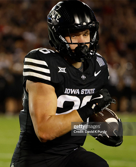 Iowa State Cyclones #26 Carson Hansen 2025 Black Football Game Jersey 