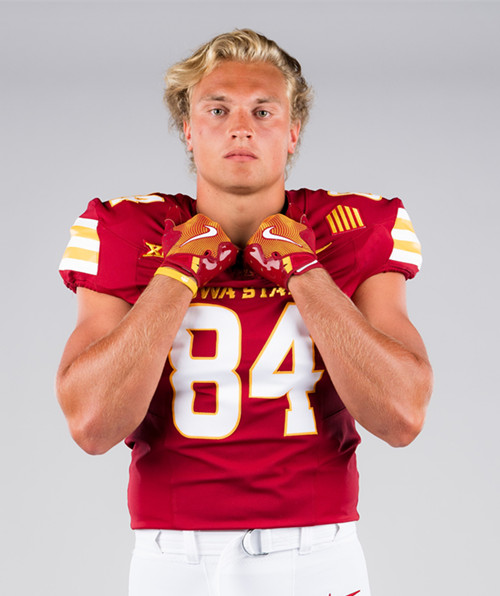 Iowa State Cyclones #84 Gabe Burkle 2025 Cardinal Football Game Jersey 