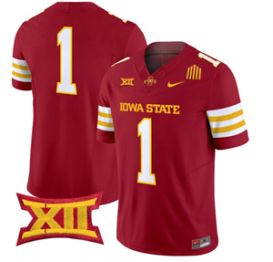 Iowa State Cyclones 2024 Vapor Limited Football  Jersey - All Stitched  CARDINAL #1 no name
