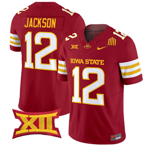 Iowa State Cyclones 2024 Vapor Limited Football  Jersey - All Stitched  CARDINAL #12 JAYLON JACKSON