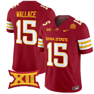 Iowa State Cyclones 2024 Vapor Limited Football  Jersey - All Stitched  CARDINAL #15 SENECA WALLACE