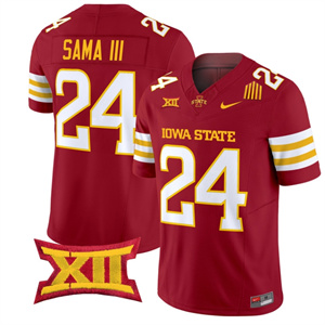 Iowa State Cyclones 2024 Vapor Limited Football  Jersey - All Stitched  CARDINAL #24 ABU SAMA III