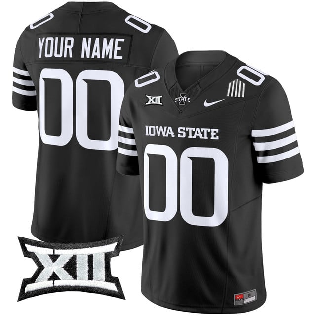Iowa State Cyclones 2025 Vapor Limited Custom Jersey black
