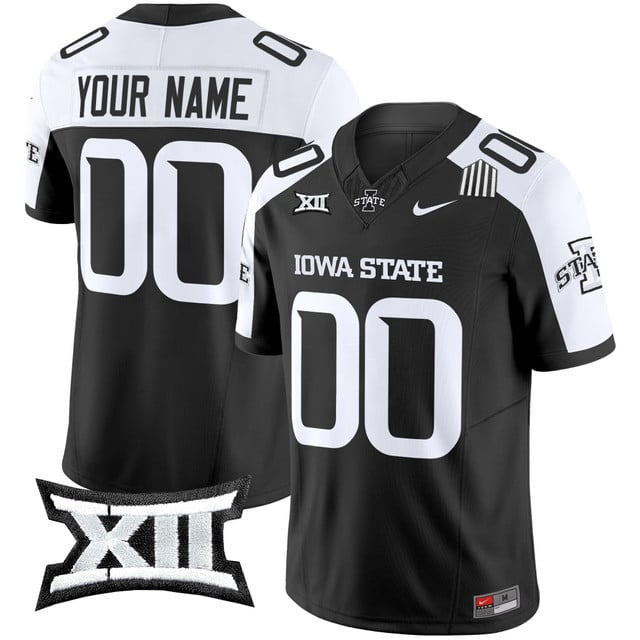 Iowa State Cyclones 2025 Vapor Limited Custom Jersey black white