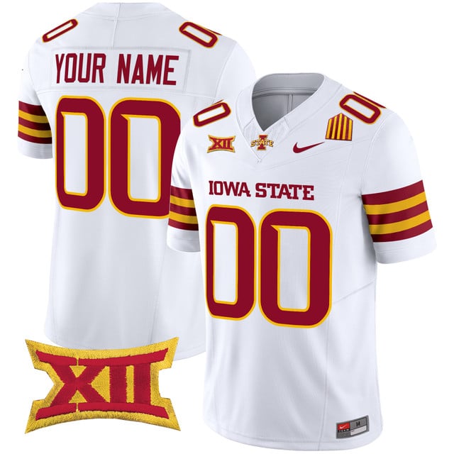 Iowa State Cyclones 2025 Vapor Limited Custom Jersey white