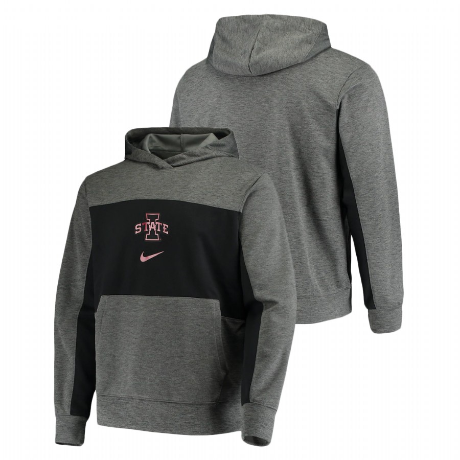 Iowa State Cyclones Basketball Spotlight Pullover Men's Charcoal Hoodie