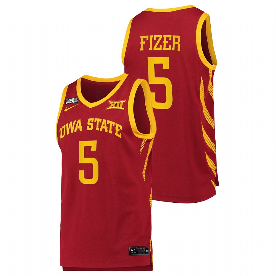 Iowa State Cyclones Marcus Fizer College Basketball Cardinal NBA Alumni Jersey Men