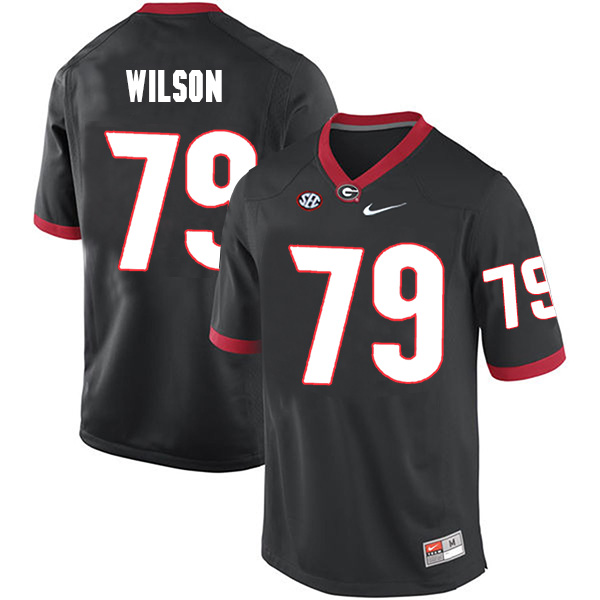 Isaiah Wilson Georgia Bulldogs Men's Jersey - #79 NCAA Black Limited Home
