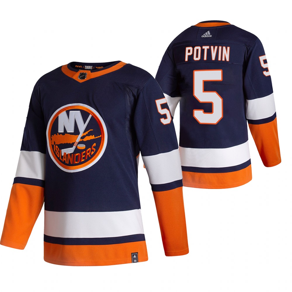 Islanders 2021 Reverse Retro #5 Denis Potvin Navy Jersey Special Edition Authentic